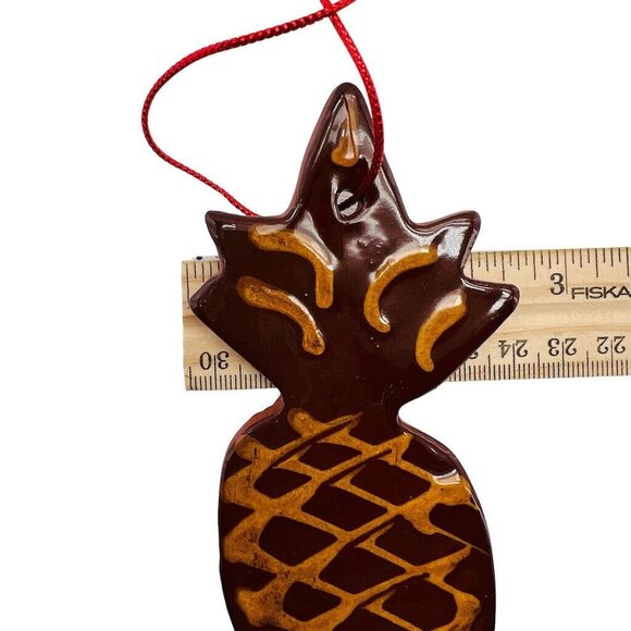 Vintage Ned Foltz Christmas Ornament Pineapple Redware Pottery 90’s - Picture 6 of 7